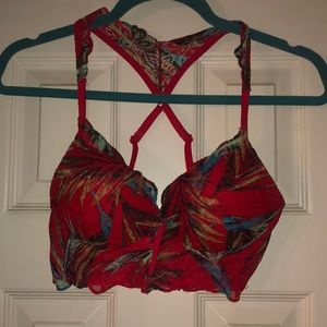 Victoria’s Secret pink Tropical razorback bra lightly padded